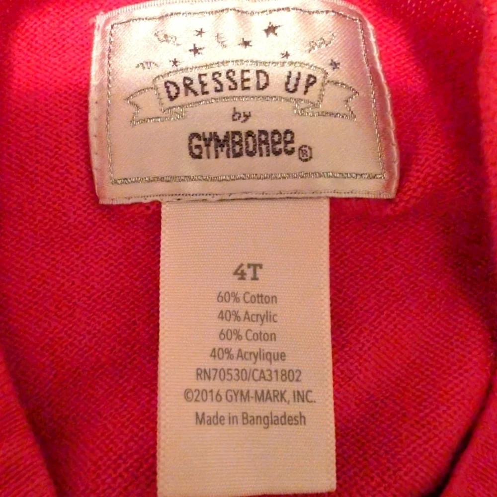 Dress Up By Gymboree Girls Pink Cardigan Size 4T